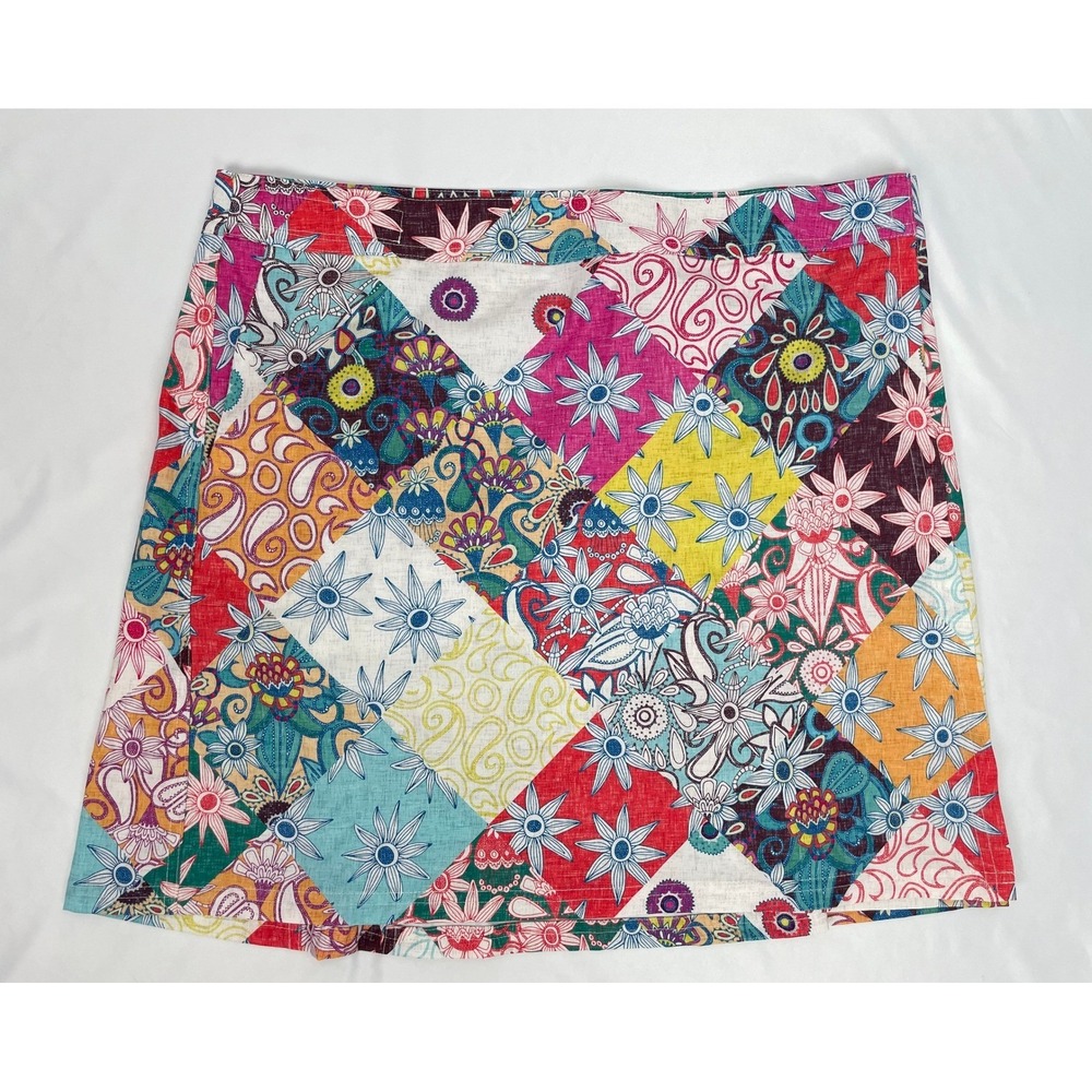 RipSkirt‎ Hawaii Women XL Floral Patchwork Wrap Swim Skirt Coverup Length 2